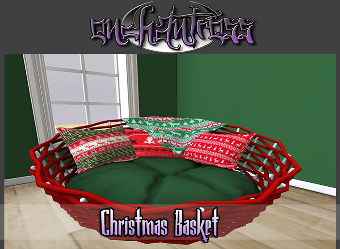 Second Life Marketplace {Enchantress} Christmas Cuddle Basket